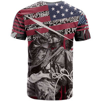 Hip Hop Graffiti T Shirt with Rapper Portrait and American Flag Street Art - Wonder Print Shop