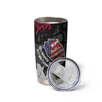 Hip Hop Graffiti Tumbler Cup with Rapper Portrait and American Flag Street Art - Wonder Print Shop