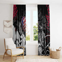 Hip Hop Graffiti Window Curtain with Rapper Portrait and American Flag Street Art - Wonder Print Shop