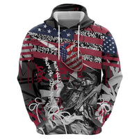 Hip Hop Graffiti Zip Hoodie with Rapper Portrait and American Flag Street Art - Wonder Print Shop