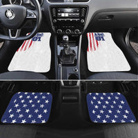Motocross Rider Graphic Dirtbike Racing Car Mats with Distressed American Flag and Custom Number - Wonder Print Shop