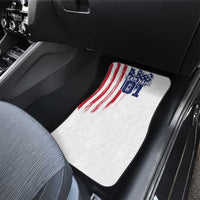 Motocross Rider Graphic Dirtbike Racing Car Mats with Distressed American Flag and Custom Number - Wonder Print Shop