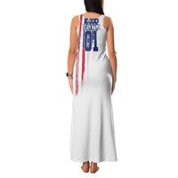 Motocross Rider Graphic Dirtbike Racing Family Matching Tank Maxi Dress and Hawaiian Shirt with Distressed American Flag and Custom Number - Wonder Print Shop