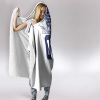 Motocross Rider Graphic Dirtbike Racing Hooded Blanket with Distressed American Flag and Custom Number - Wonder Print Shop