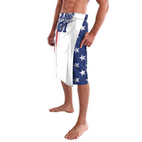 Motocross Rider Graphic Dirtbike Racing Lavalava with Distressed American Flag and Custom Number - Wonder Print Shop