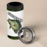 Crappie Fishing Green Camo 4 in 1 Can Cooler Tumbler with Leaf Camouflage and Custom Name Design - Wonder Print Shop