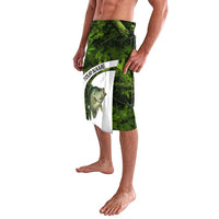 Crappie Fishing Green Camo Lavalava with Leaf Camouflage and Custom Name Design - Wonder Print Shop