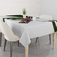 Crappie Fishing Green Camo Tablecloth with Leaf Camouflage and Custom Name Design - Wonder Print Shop