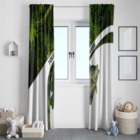 Crappie Fishing Green Camo Window Curtain with Leaf Camouflage and Custom Name Design - Wonder Print Shop