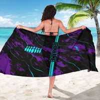 Strike Bowling Graphic Sarong with Purple Black Marble Texture and Custom Team Name - Wonder Print Shop