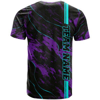 Strike Bowling Graphic T Shirt with Purple Black Marble Texture and Custom Team Name - Wonder Print Shop