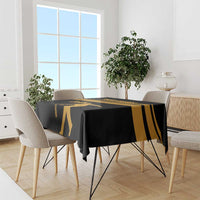 Bowling Player Silhouette Tablecloth with Gold Strike Motion and Custom Team Name Design - Wonder Print Shop