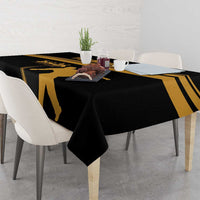 Bowling Player Silhouette Tablecloth with Gold Strike Motion and Custom Team Name Design - Wonder Print Shop