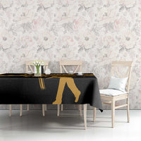 Bowling Player Silhouette Tablecloth with Gold Strike Motion and Custom Team Name Design - Wonder Print Shop