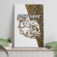Walleye Fishing Canvas Wall Art with Reeds Background and Custom Name Design - Wonder Print Shop