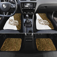 Walleye Fishing Car Mats with Reeds Background and Custom Name Design - Wonder Print Shop