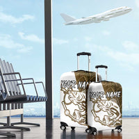 Walleye Fishing Luggage Cover with Reeds Background and Custom Name Design - Wonder Print Shop