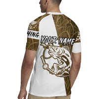 Walleye Fishing Rugby Jersey with Reeds Background and Custom Name Design - Wonder Print Shop