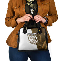Walleye Fishing Shoulder Handbag with Reeds Background and Custom Name Design - Wonder Print Shop