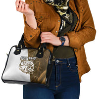 Walleye Fishing Shoulder Handbag with Reeds Background and Custom Name Design - Wonder Print Shop