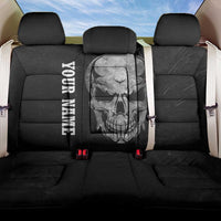 Bowling Skull Back Car Seat Cover with American Flag and Custom Name Text Design - Wonder Print Shop