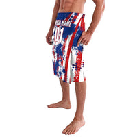 Moto X Skull Graphic Lavalava with Red White Blue Splatter and Custom Number Design - Wonder Print Shop