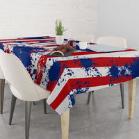 Moto X Skull Graphic Tablecloth with Red White Blue Splatter and Custom Number Design - Wonder Print Shop