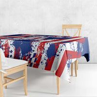 Moto X Skull Graphic Tablecloth with Red White Blue Splatter and Custom Number Design - Wonder Print Shop
