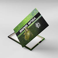 Crappie Fish Green Underwater Graphic Canvas Wall Art with Custom Name and Fishing Logo Design - Wonder Print Shop