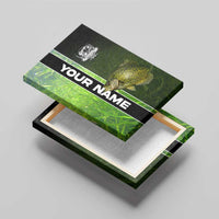 Crappie Fish Green Underwater Graphic Canvas Wall Art with Custom Name and Fishing Logo Design - Wonder Print Shop