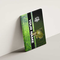 Crappie Fish Green Underwater Graphic Canvas Wall Art with Custom Name and Fishing Logo Design - Wonder Print Shop