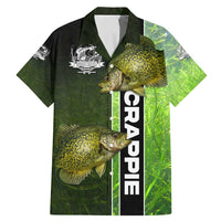 Crappie Fish Green Underwater Graphic Family Matching Mermaid Dress and Hawaiian Shirt with Custom Name and Fishing Logo Design - Wonder Print Shop