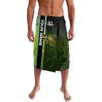 Crappie Fish Green Underwater Graphic Lavalava with Custom Name and Fishing Logo Design - Wonder Print Shop