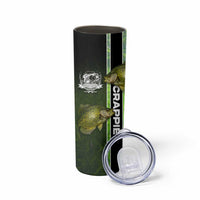Crappie Fish Green Underwater Graphic Skinny Tumbler with Custom Name and Fishing Logo Design - Wonder Print Shop