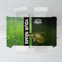 Crappie Fish Green Underwater Graphic Tablecloth with Custom Name and Fishing Logo Design - Wonder Print Shop