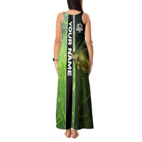 Crappie Fish Green Underwater Graphic Tank Maxi Dress with Custom Name and Fishing Logo Design - Wonder Print Shop