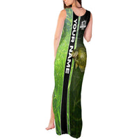 Crappie Fish Green Underwater Graphic Tank Maxi Dress with Custom Name and Fishing Logo Design - Wonder Print Shop