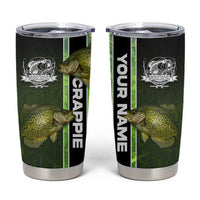 Crappie Fish Green Underwater Graphic Tumbler Cup with Custom Name and Fishing Logo Design - Wonder Print Shop