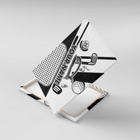 Golf Club Monochrome Design Canvas Wall Art with Golf Ball and Club Graphic and Custom Name Print - Wonder Print Shop