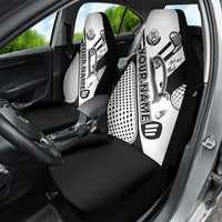Golf Club Monochrome Design Car Seat Cover with Golf Ball and Club Graphic and Custom Name Print - Wonder Print Shop