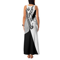 Golf Club Monochrome Design Family Matching Tank Maxi Dress and Hawaiian Shirt with Golf Ball and Club Graphic and Custom Name Print - Wonder Print Shop