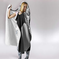 Golf Club Monochrome Design Hooded Blanket with Golf Ball and Club Graphic and Custom Name Print - Wonder Print Shop