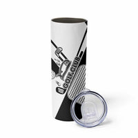 Golf Club Monochrome Design Skinny Tumbler with Golf Ball and Club Graphic and Custom Name Print - Wonder Print Shop