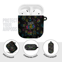 Back To School New Year New Chapter AirPods Case Colorful Neon Chalkboard Doodle School Supplies