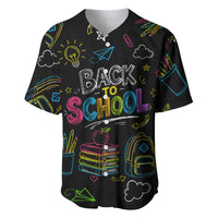 Back To School New Year New Chapter Baseball Jersey Colorful Neon Chalkboard Doodle School Supplies