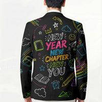 Back To School New Year New Chapter Blazer Colorful Neon Chalkboard Doodle School Supplies