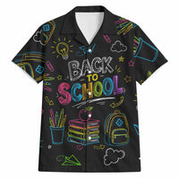 Back To School New Year New Chapter Hawaiian Shirt Colorful Neon Chalkboard Doodle School Supplies