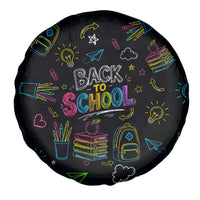 Back To School New Year New Chapter Spare Tire Cover Colorful Neon Chalkboard Doodle School Supplies