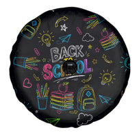 Back To School New Year New Chapter Spare Tire Cover Colorful Neon Chalkboard Doodle School Supplies