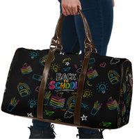 Back To School New Year New Chapter Travel Bag Colorful Neon Chalkboard Doodle School Supplies
